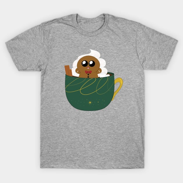 Gingerbread Man Hot Chocolate T-Shirt by PandLCreations